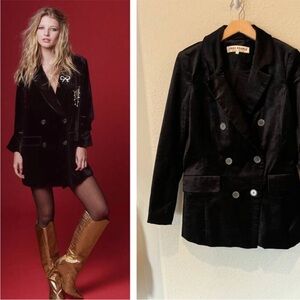 Free People Velvet Cosmo Blazer